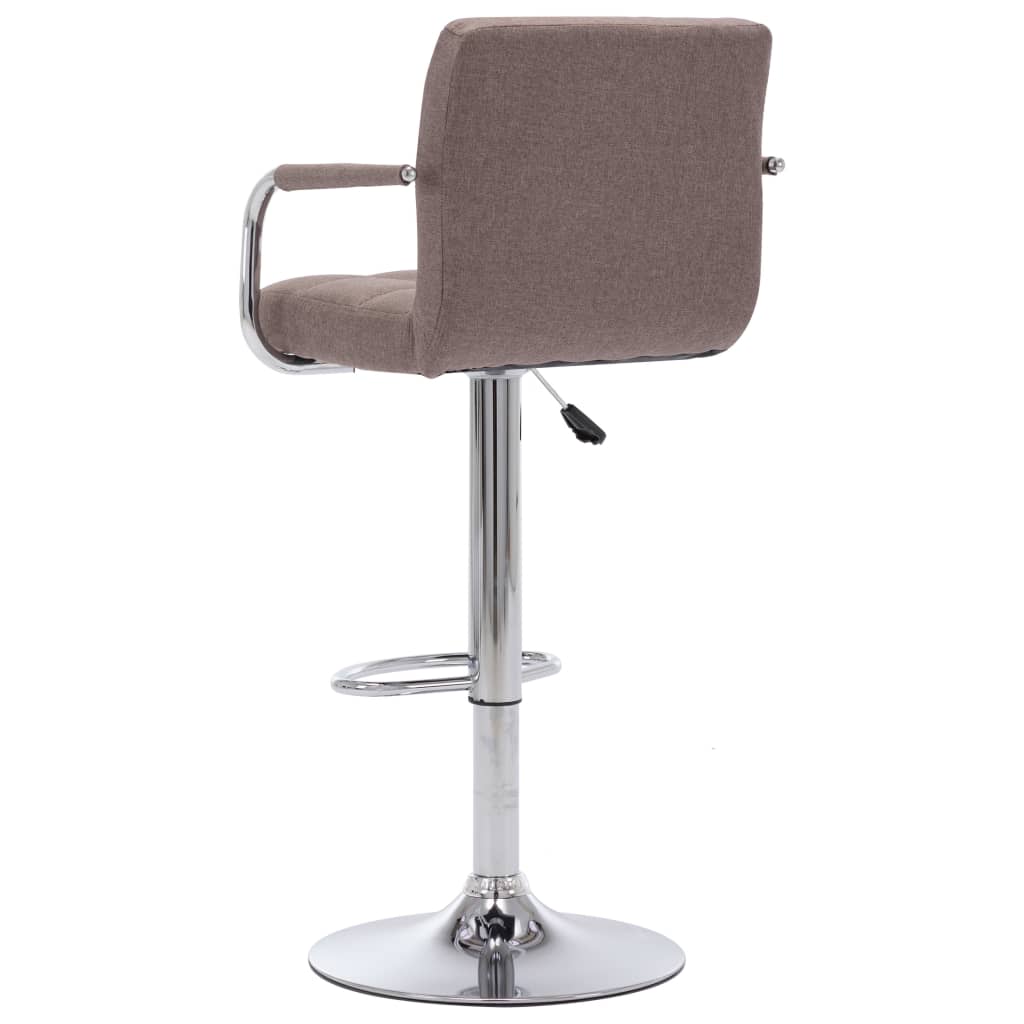 283418 vidaXL Bar Stool Taupe Fabric 283418 vidaXL Bar Stool Taupe Fabric