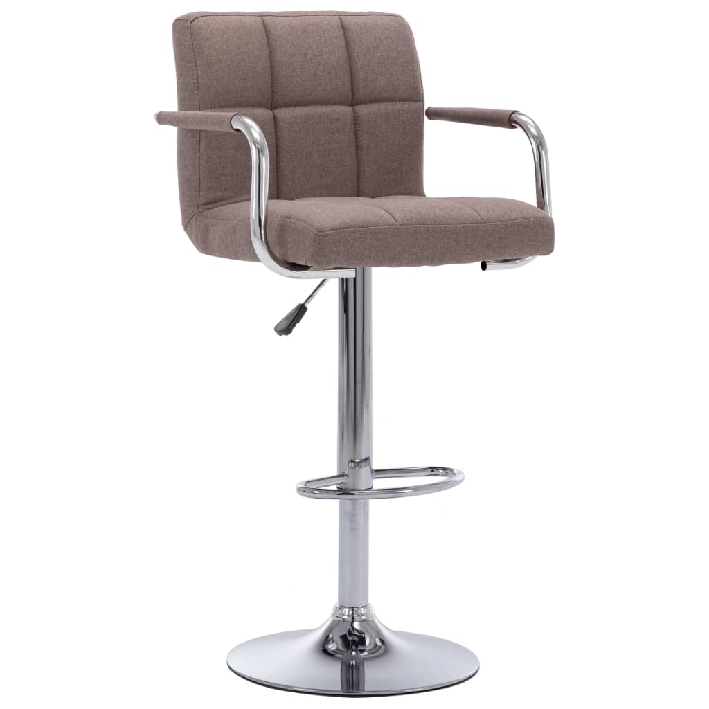 283418 vidaXL Bar Stool Taupe Fabric 283418 vidaXL Bar Stool Taupe Fabric