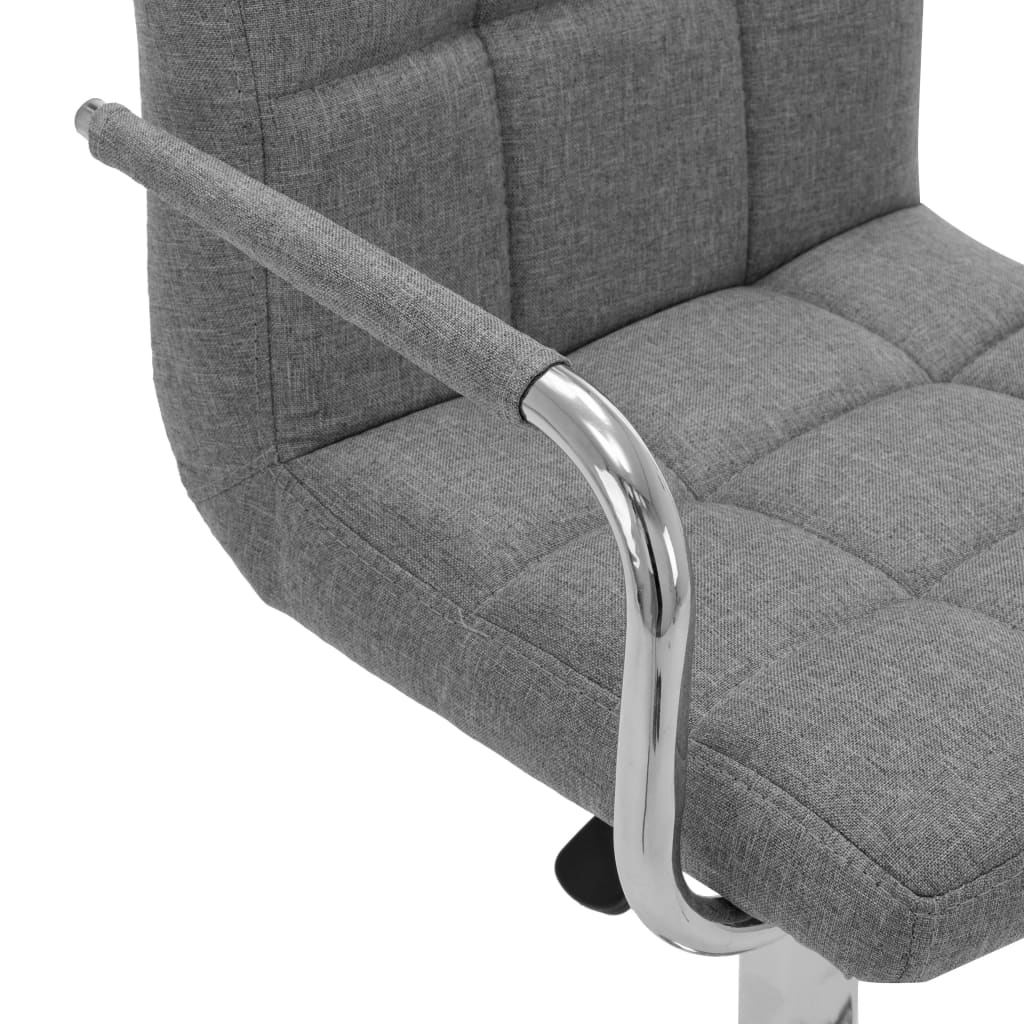 vidaXL Scaune de bar, 2 buc., gri deschis, material textil vidaXL Scaune de bar, 2 buc., gri deschis, material textil