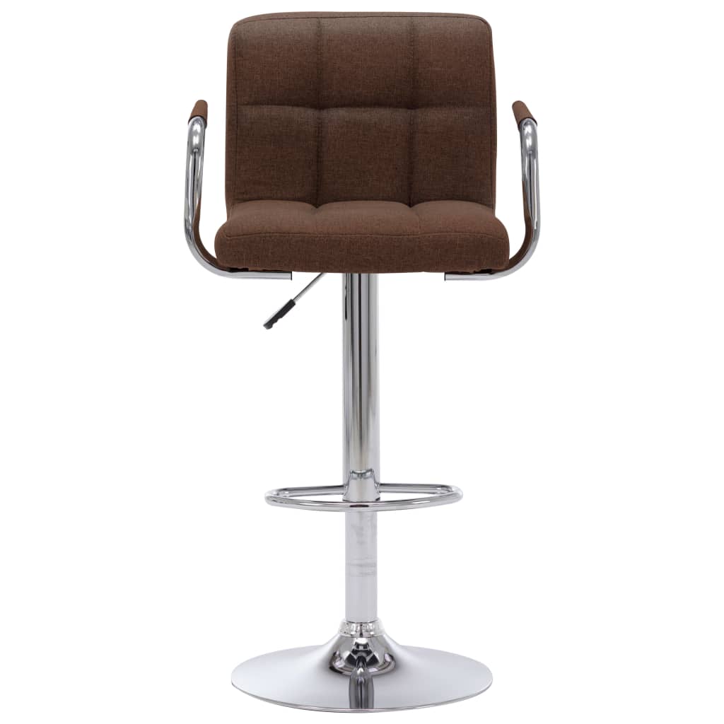 vidaXL Scaune de bar, 2 buc., maro, material textil vidaXL Scaune de bar, 2 buc., maro, material textil