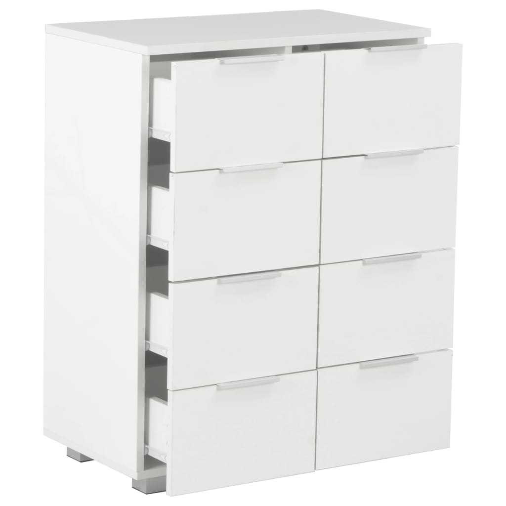 vidaXL Dulap, alb extralucios, 60x35x80 cm, lemn prelucrat vidaXL Dulap, alb extralucios, 60x35x80 cm, lemn prelucrat