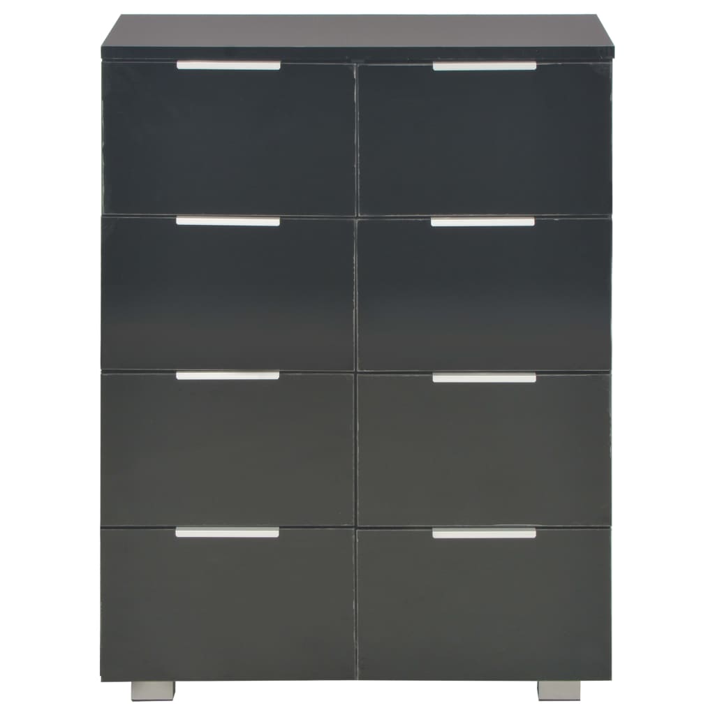 vidaXL Dulap, negru extralucios, 60x35x80 cm, lemn prelucrat