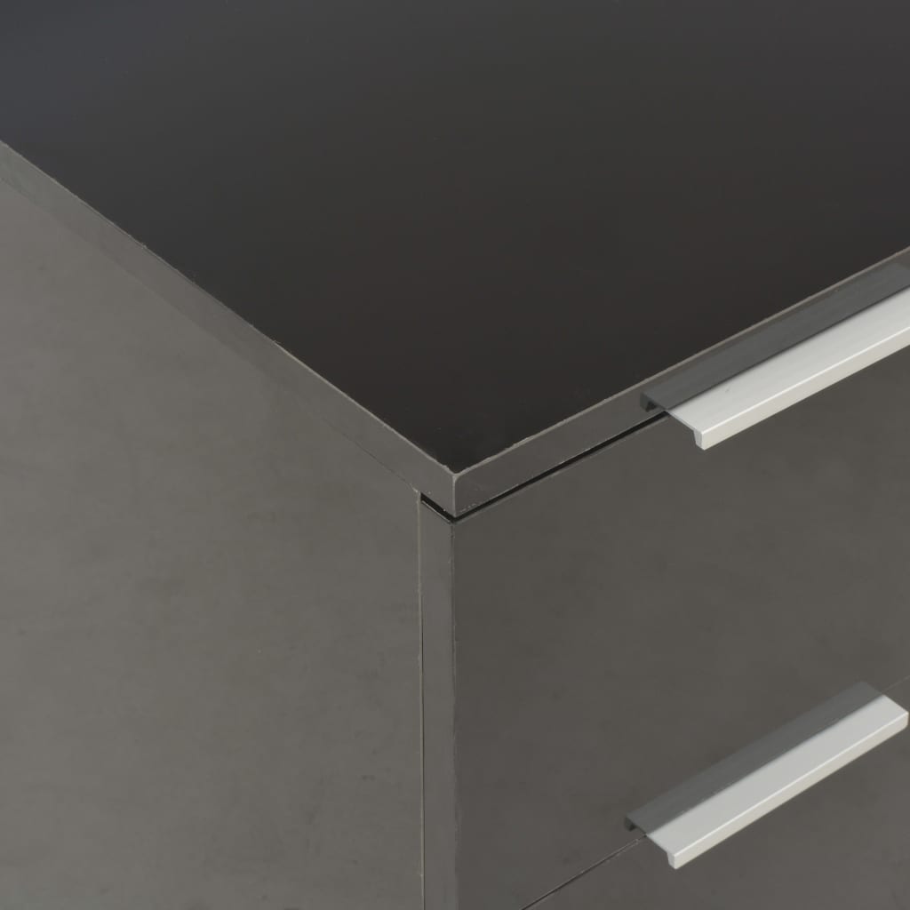 vidaXL Dulap, negru extralucios, 60x35x80 cm, lemn prelucrat