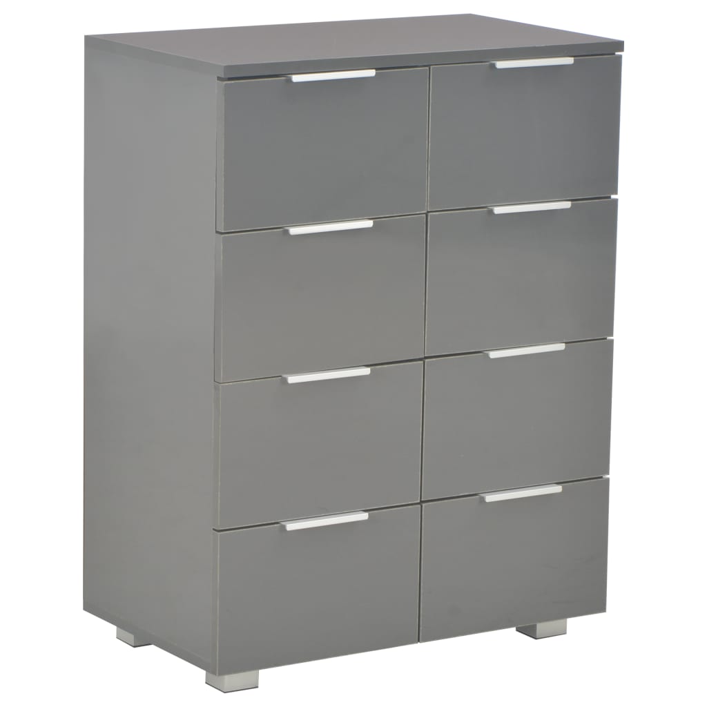 vidaXL Dulap, gri extralucios, 60x35x80 cm, lemn prelucrat vidaXL Dulap, gri extralucios, 60x35x80 cm, lemn prelucrat