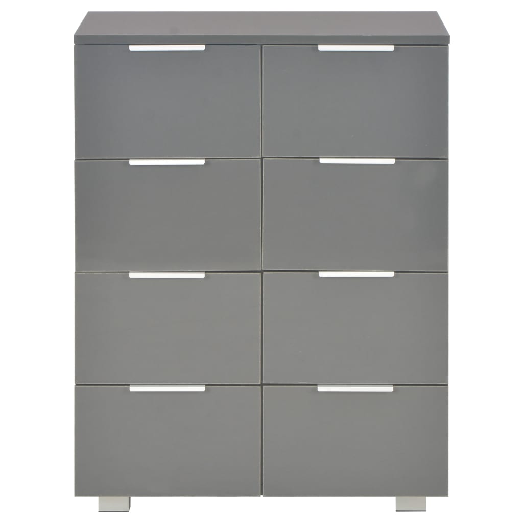 vidaXL Dulap, gri extralucios, 60x35x80 cm, lemn prelucrat vidaXL Dulap, gri extralucios, 60x35x80 cm, lemn prelucrat