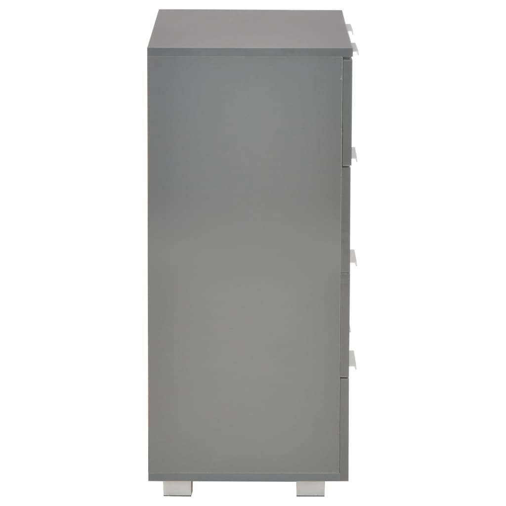 vidaXL Dulap, gri extralucios, 60x35x80 cm, lemn prelucrat vidaXL Dulap, gri extralucios, 60x35x80 cm, lemn prelucrat