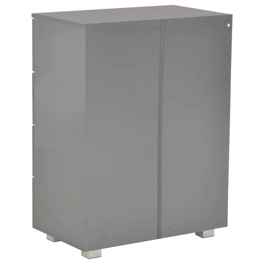 vidaXL Dulap, gri extralucios, 60x35x80 cm, lemn prelucrat vidaXL Dulap, gri extralucios, 60x35x80 cm, lemn prelucrat