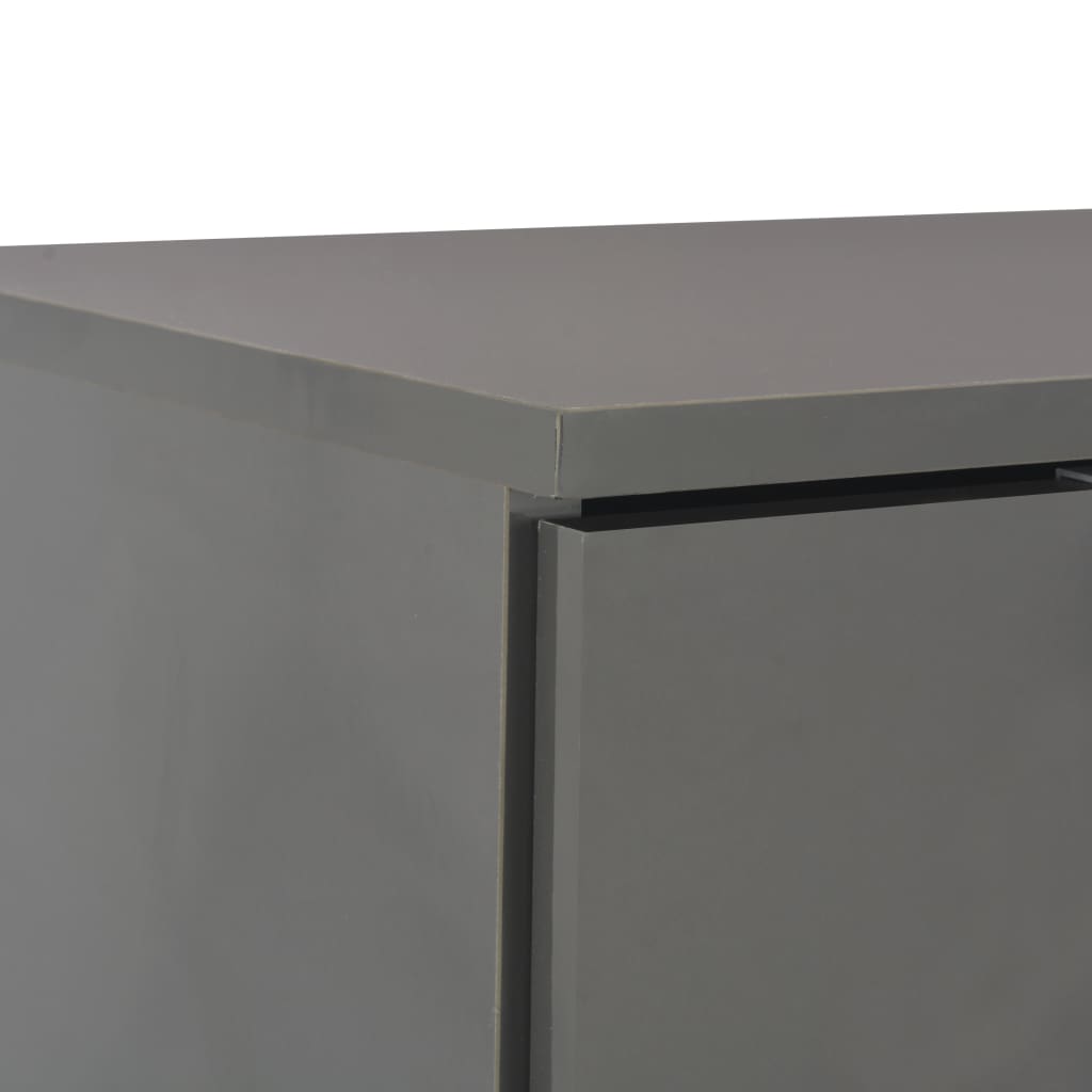 vidaXL Dulap, gri extralucios, 71x35x80 cm, lemn prelucrat