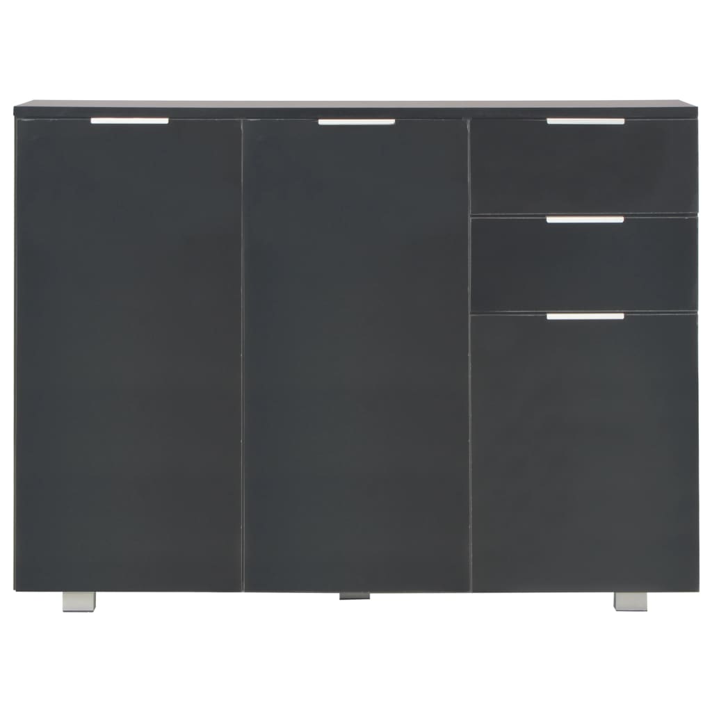 vidaXL Dulap, negru extralucios, 107x35x80,5 cm