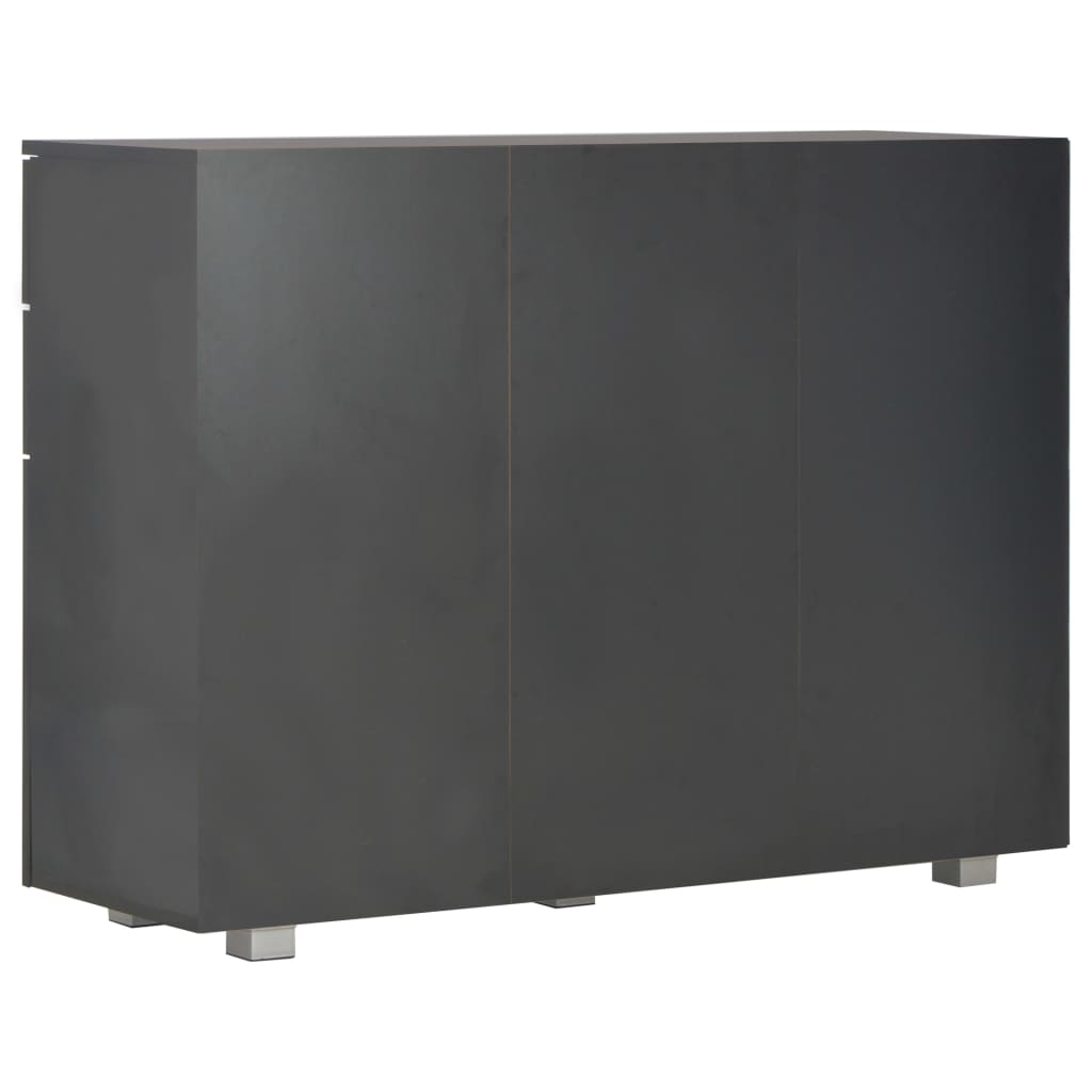 vidaXL Dulap, negru extralucios, 107x35x80,5 cm
