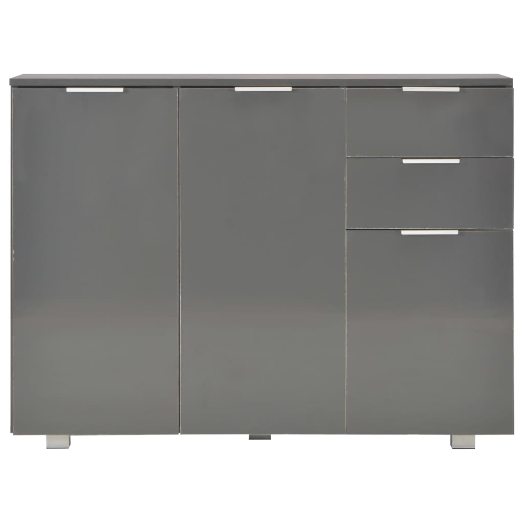 vidaXL Dulap, gri extralucios, 107x35x80,5 cm