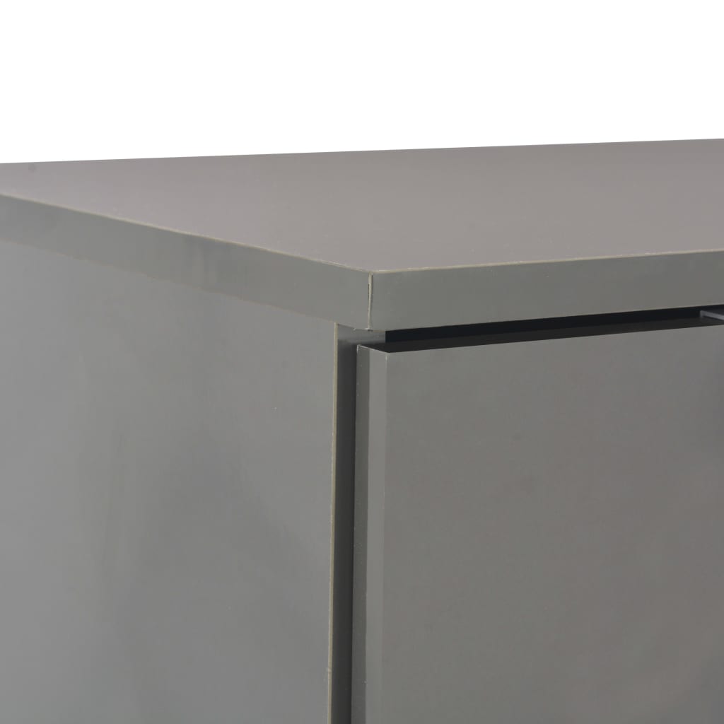 vidaXL Dulap, gri extralucios, 107x35x80,5 cm