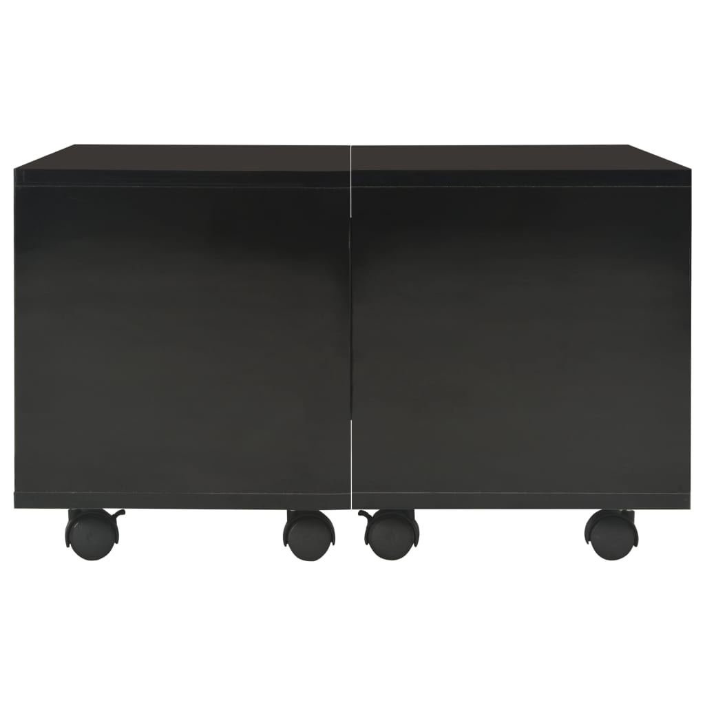 vidaXL Măsuță de cafea, negru extralucios, 60x60x35 cm lemn prelucrat vidaXL Măsuță de cafea, negru extralucios, 60x60x35 cm lemn prelucrat