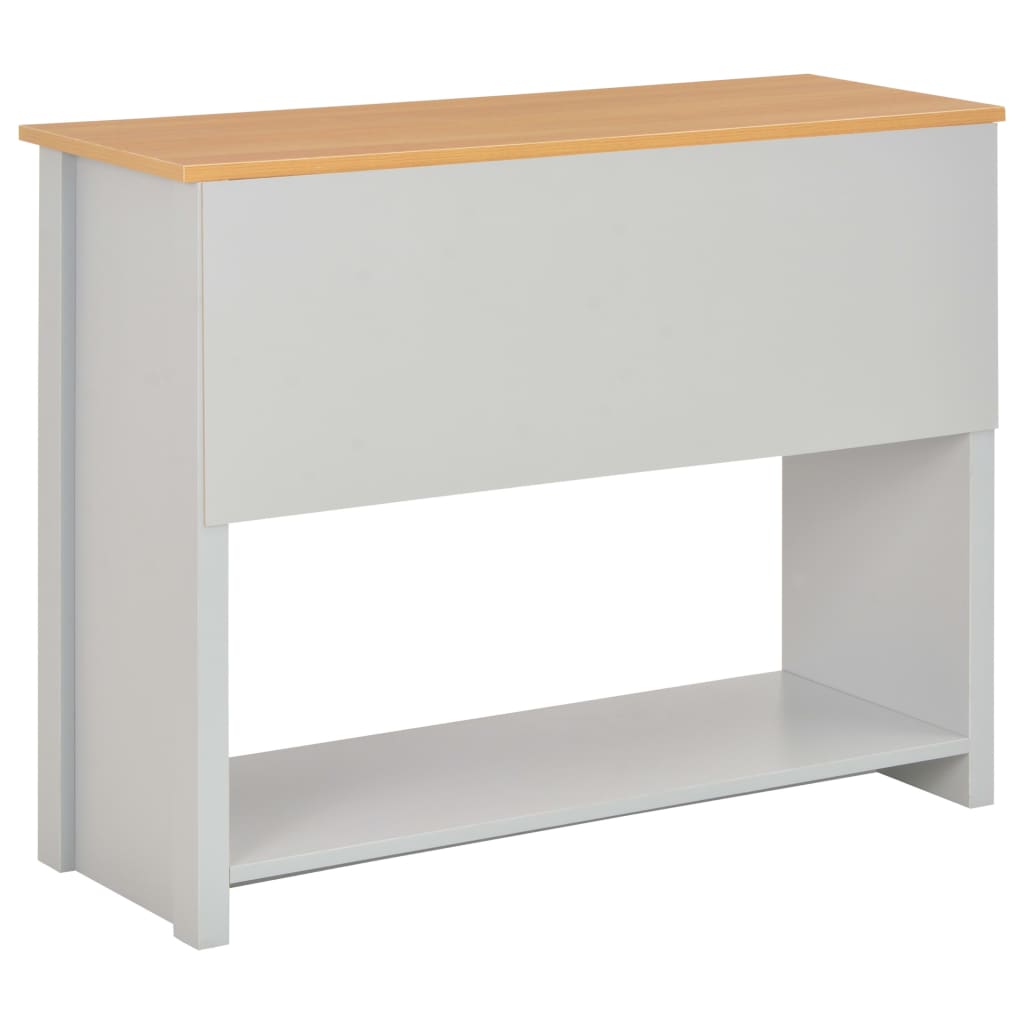 vidaXL Masă consolă, gri, 97 x 35 x 76 cm