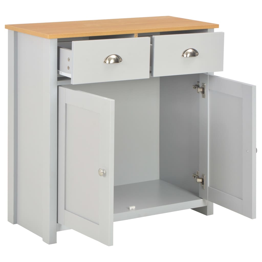 vidaXL Servantă, gri, 79 x 35 x 81 cm vidaXL Servantă, gri, 79 x 35 x 81 cm