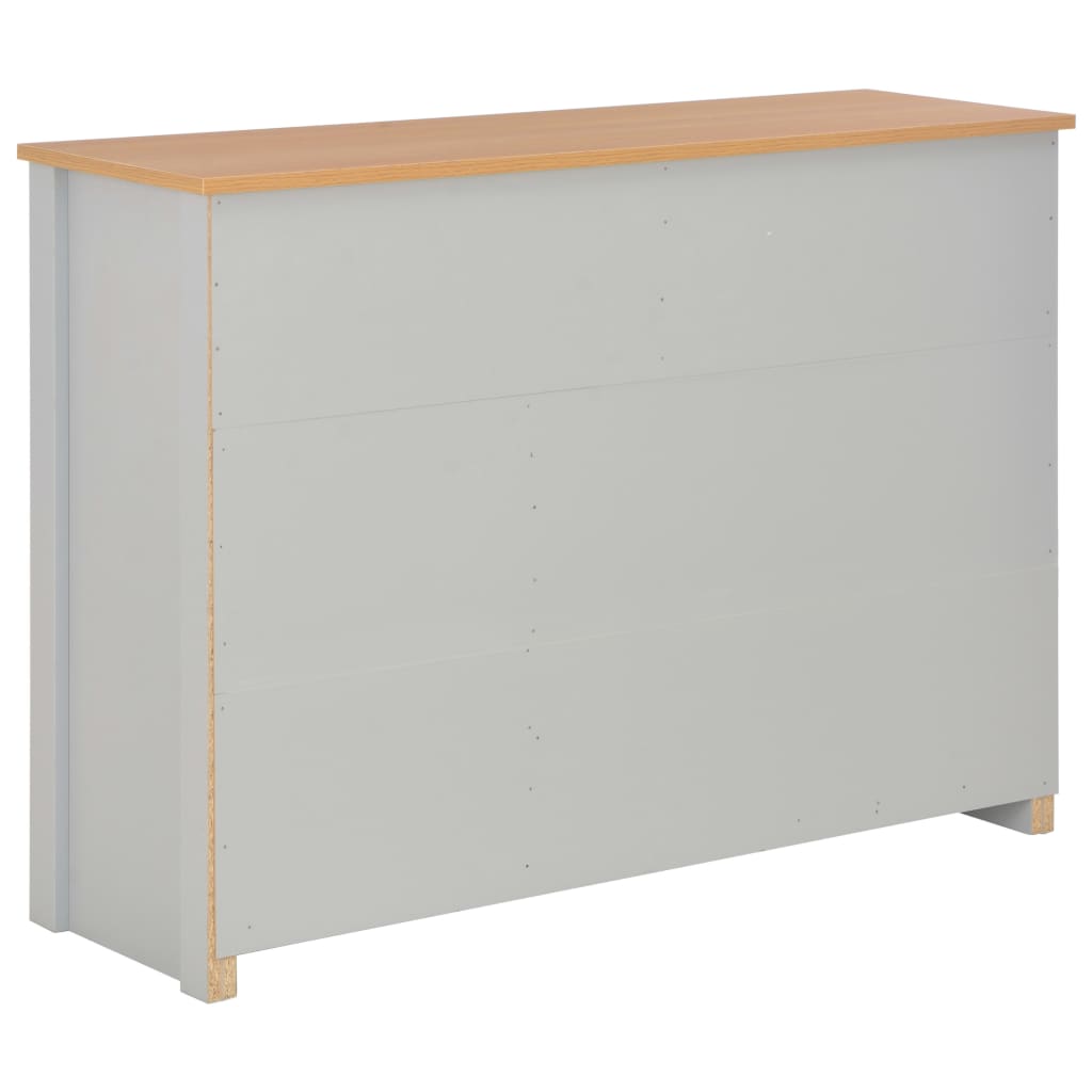 vidaXL Servantă, gri, 112 x 35 x 81 cm