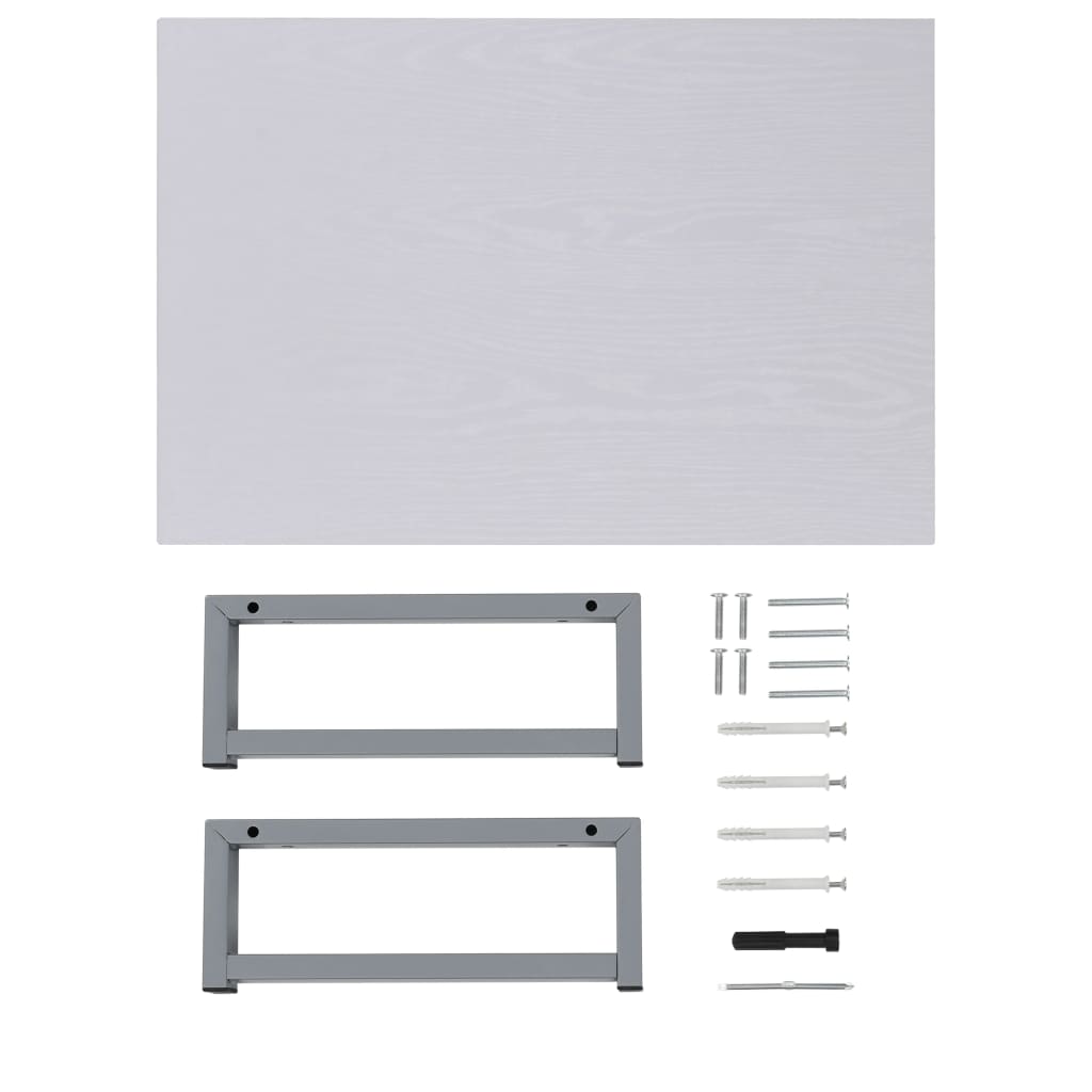 vidaXL Mobilier de baie, alb, 60 x 40 x 16,3 cm vidaXL Mobilier de baie, alb, 60 x 40 x 16,3 cm