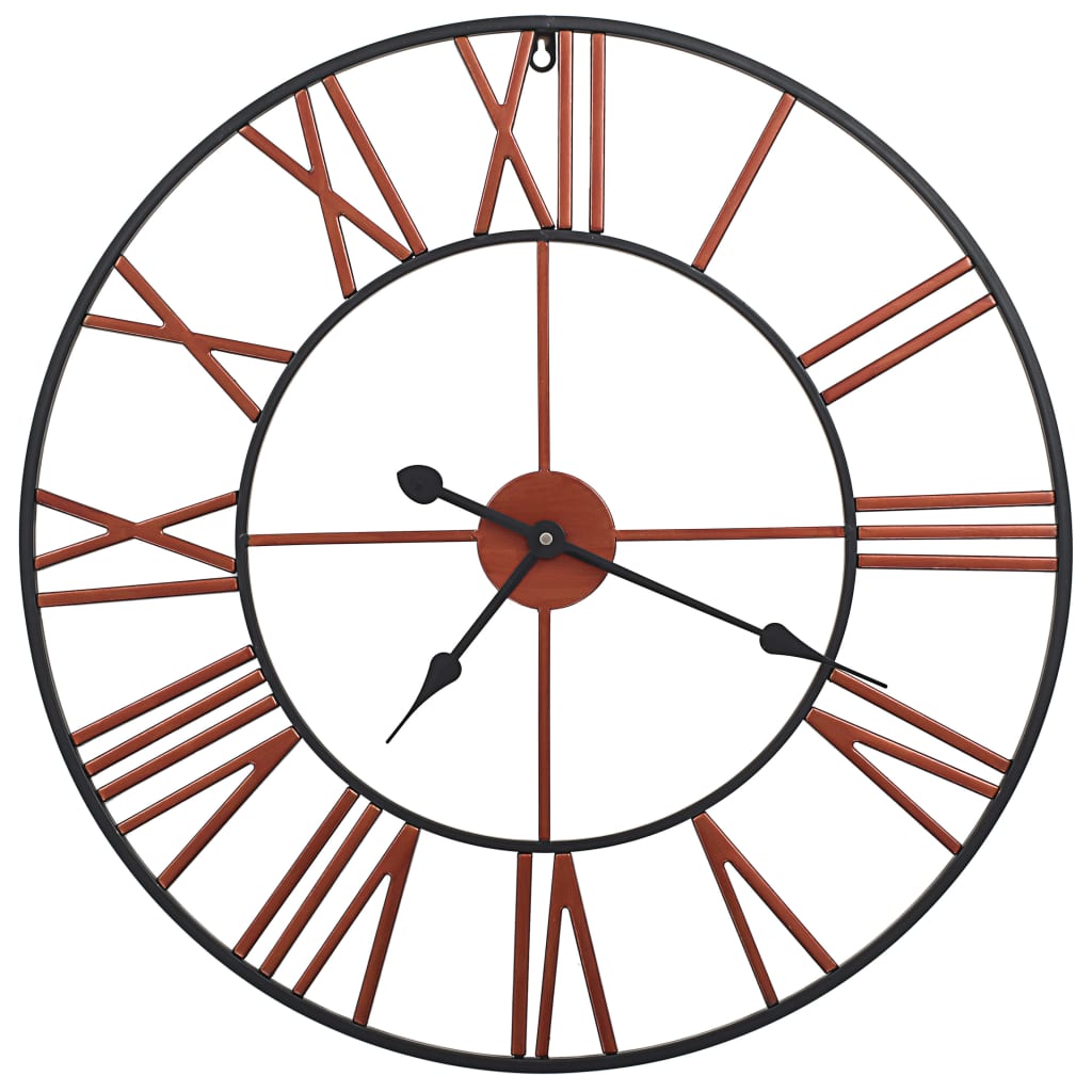 vidaXL Ceas de perete, roșu, 58 cm, metal vidaXL Ceas de perete, roșu, 58 cm, metal