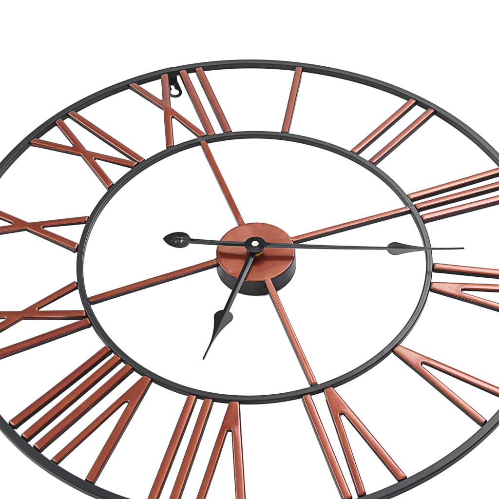 vidaXL Ceas de perete, roșu, 58 cm, metal vidaXL Ceas de perete, roșu, 58 cm, metal
