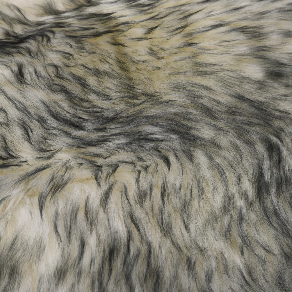 vidaXL Covor din piele de oaie, gri închis melanj, 60 x 90 cm vidaXL Covor din piele de oaie, gri închis melanj, 60 x 90 cm