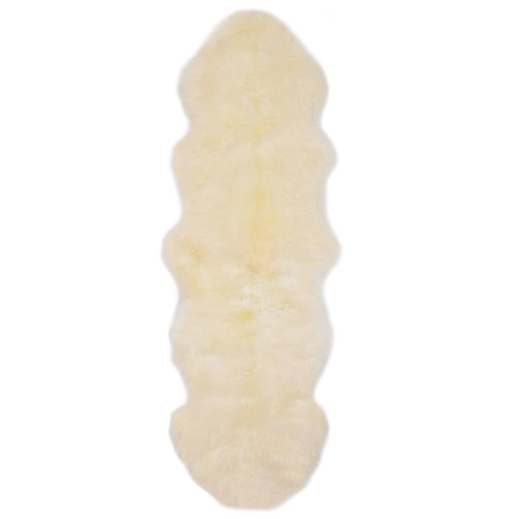 vidaXL Covor din piele de oaie, alb, 60 x 180 cm vidaXL Covor din piele de oaie, alb, 60 x 180 cm