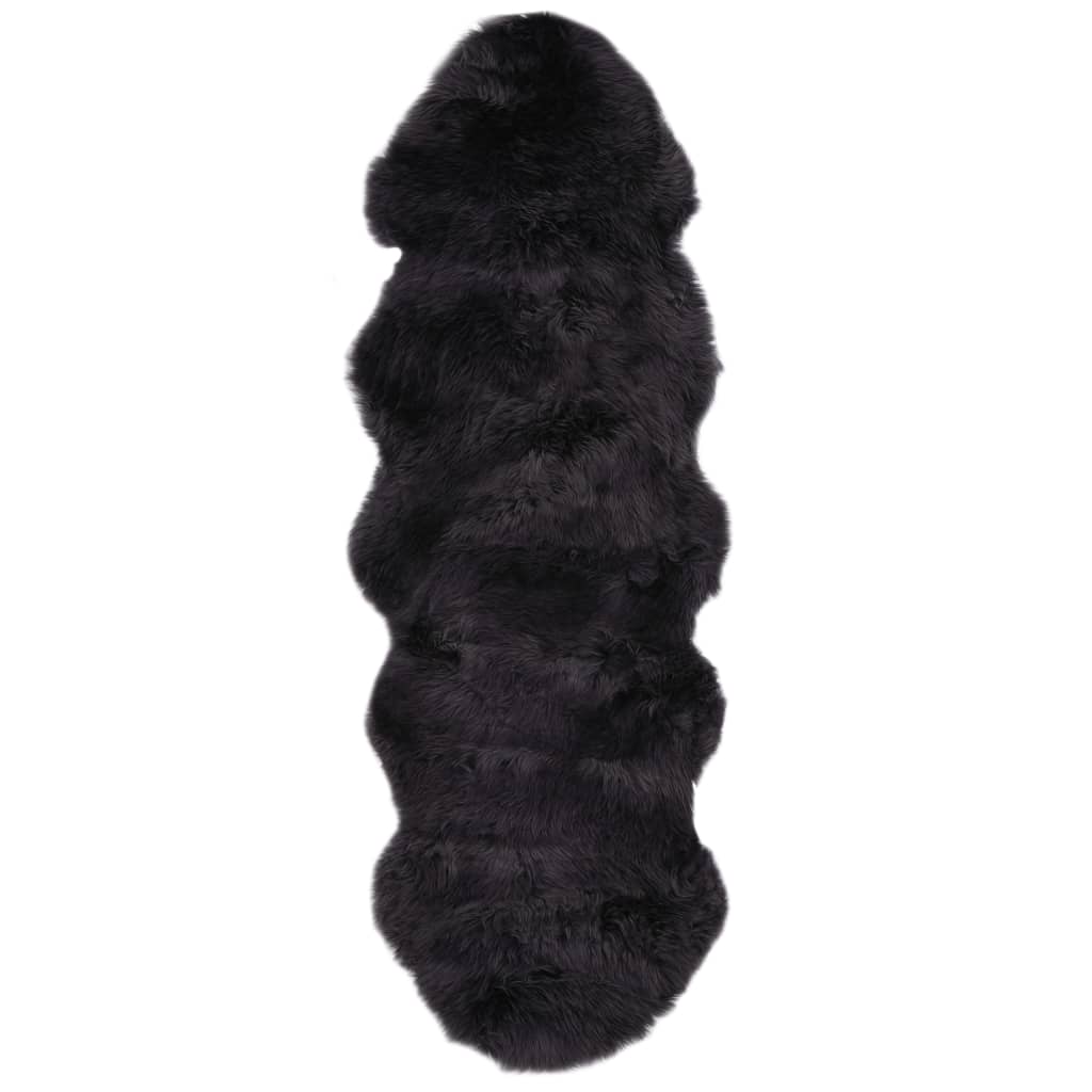 vidaXL Covor din piele de oaie, gri închis, 60 x 180 cm vidaXL Covor din piele de oaie, gri închis, 60 x 180 cm