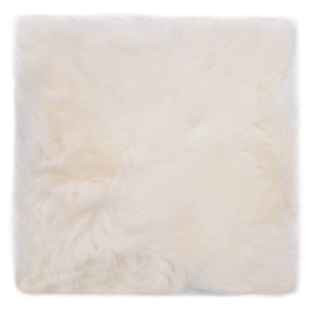vidaXL Pernuțe de scaun, 2 buc, alb, 40x40 cm, piele naturală de oaie vidaXL Pernuțe de scaun, 2 buc, alb, 40x40 cm, piele naturală de oaie