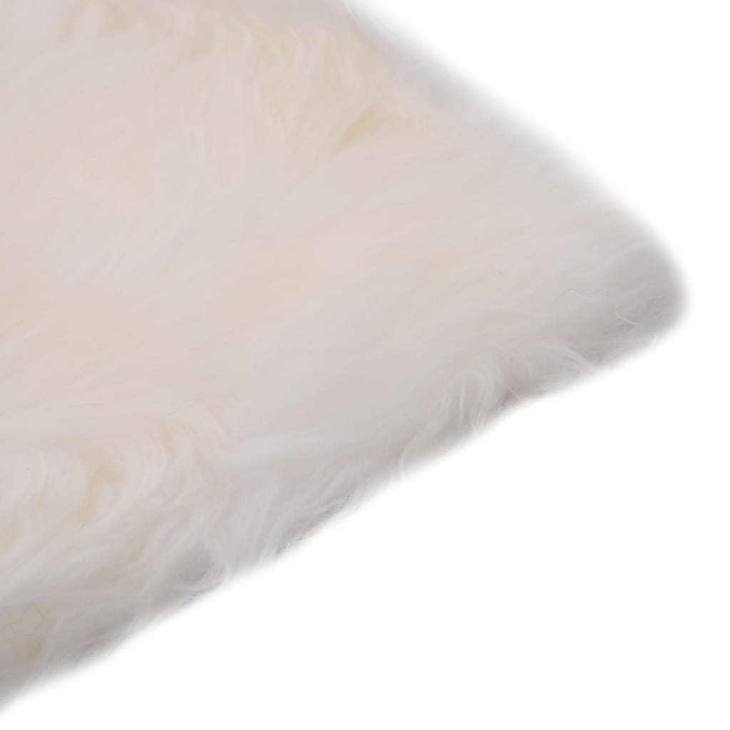 vidaXL Pernuțe de scaun, 2 buc, alb, 40x40 cm, piele naturală de oaie vidaXL Pernuțe de scaun, 2 buc, alb, 40x40 cm, piele naturală de oaie