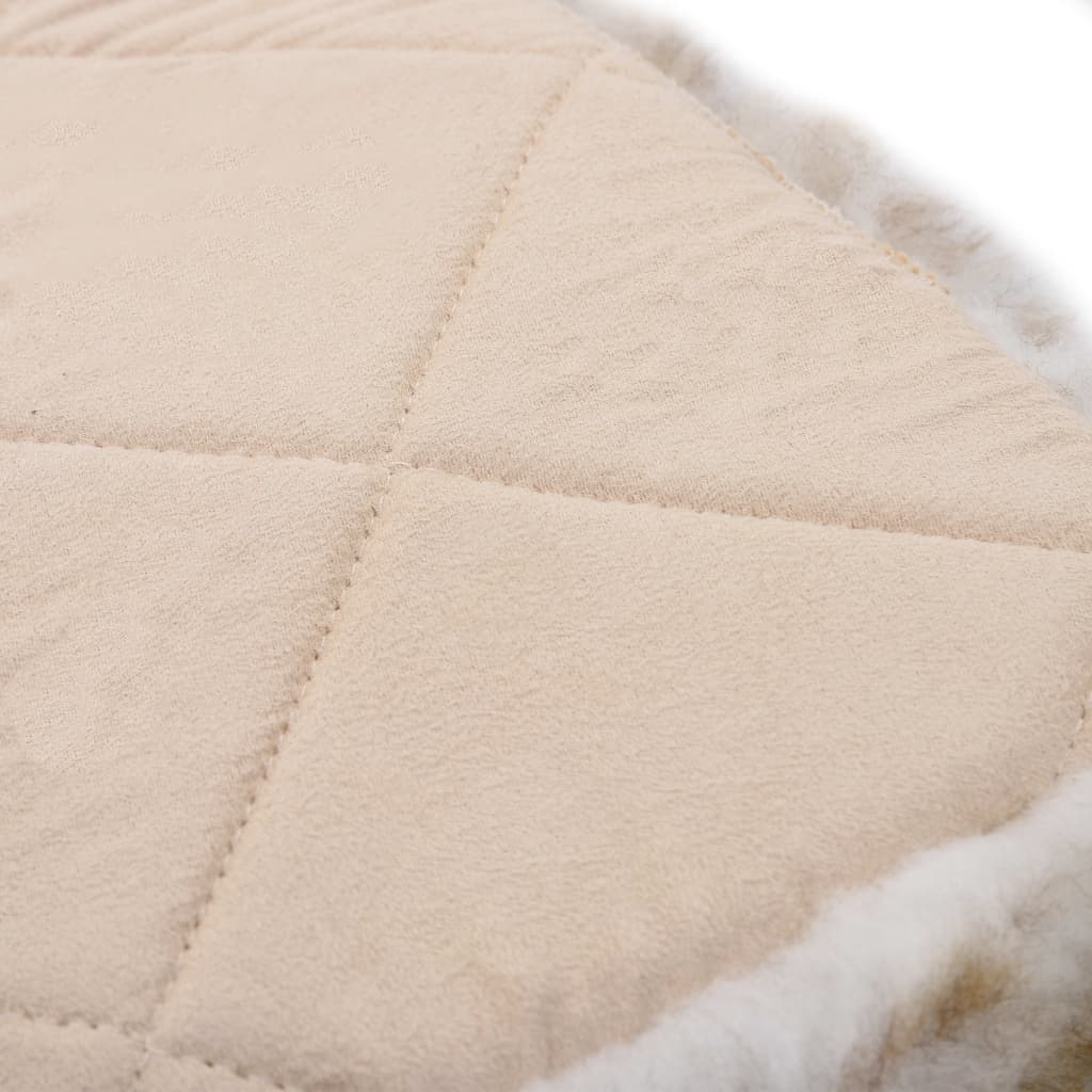 vidaXL Pernuțe scaun 2 buc, maro melanj 40x40 cm, piele oaie naturală