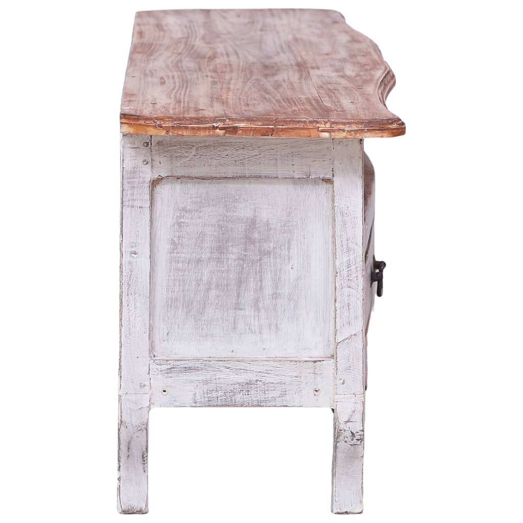 vidaXL Dulap TV, alb, 120x30x40 cm, lemn masiv de mahon