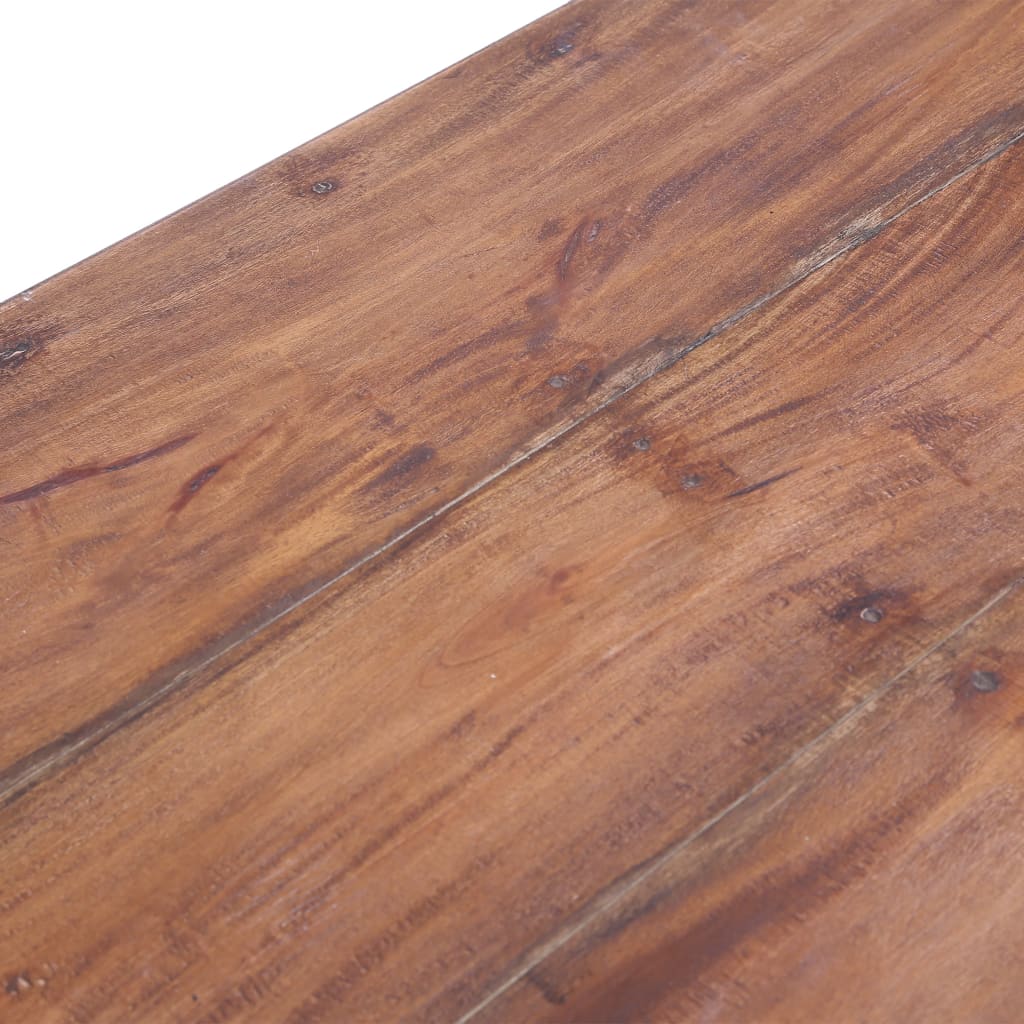 vidaXL Birou cu sertare, alb, 117x57x75 cm, lemn masiv de mahon