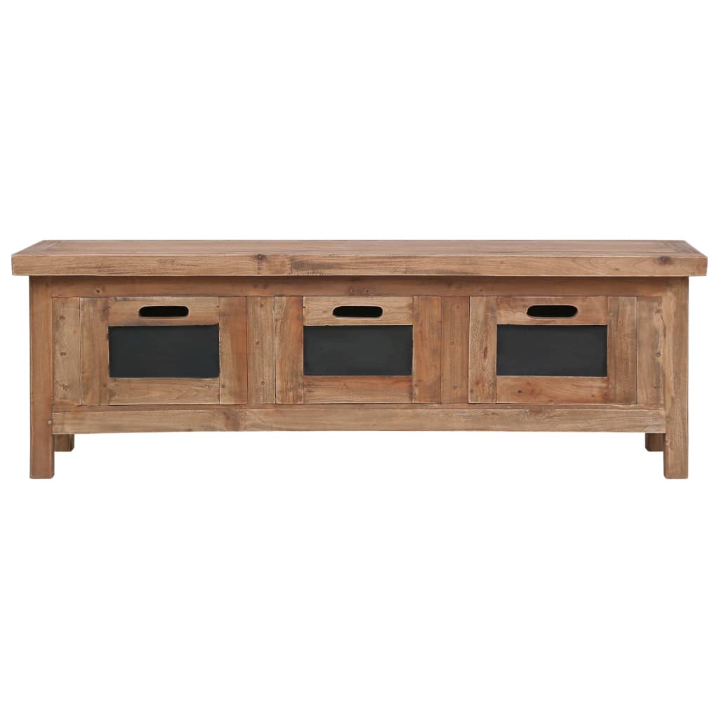 vidaXL Comodă TV cu 3 sertare, 120 x 30 x 40 cm, lemn masiv de mahon