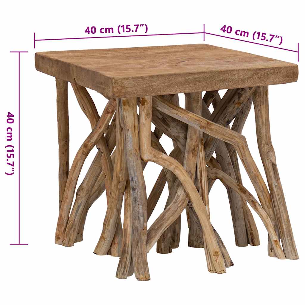 vidaXL Măsuță de cafea din bușteni, 40x40x40 cm, amestec lemn reciclat vidaXL Măsuță de cafea din bușteni, 40x40x40 cm, amestec lemn reciclat
