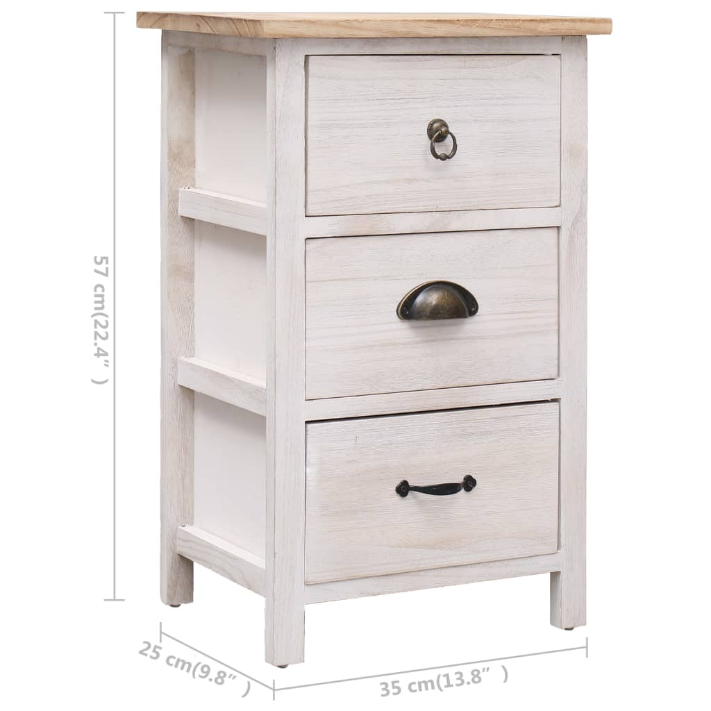 vidaXL Dulap lateral, 35 x 25 x 57 cm, lemn de paulownia vidaXL Dulap lateral, 35 x 25 x 57 cm, lemn de paulownia