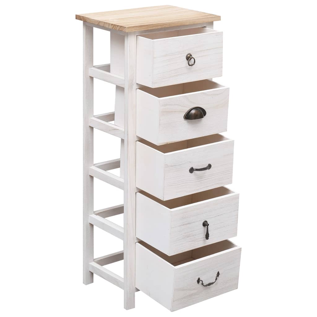 vidaXL Dulap lateral, 35 x 25 x 87 cm, lemn de paulownia