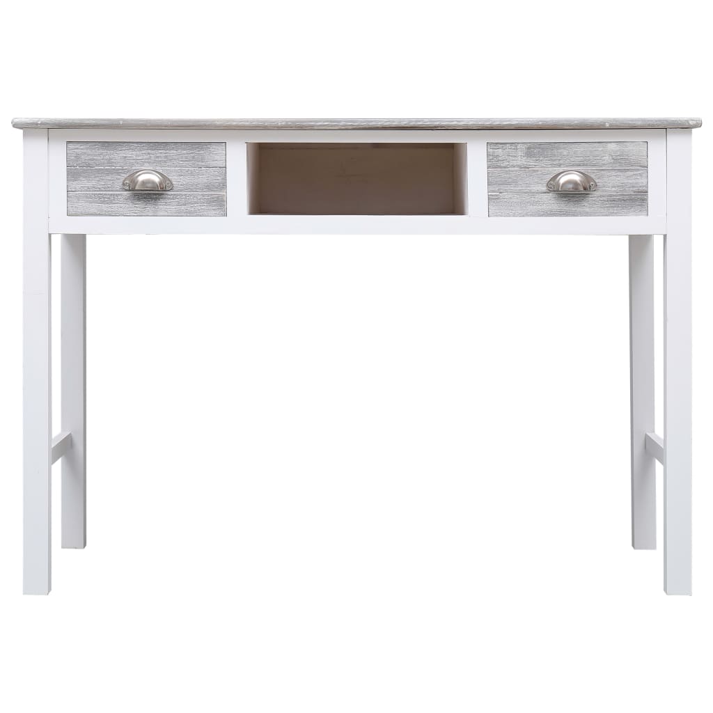 vidaXL Birou de scris, gri, 110 x 45 x 76 cm, lemn