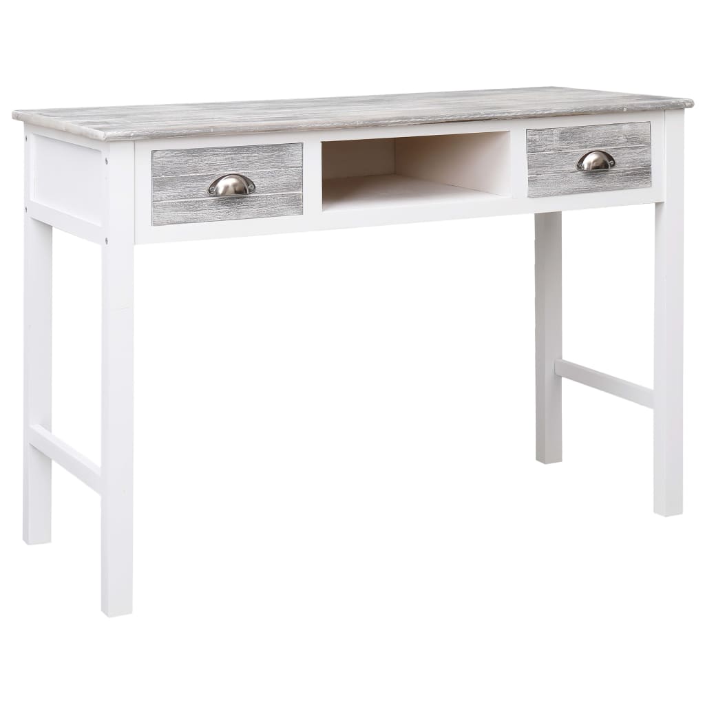 vidaXL Birou de scris, gri, 110 x 45 x 76 cm, lemn