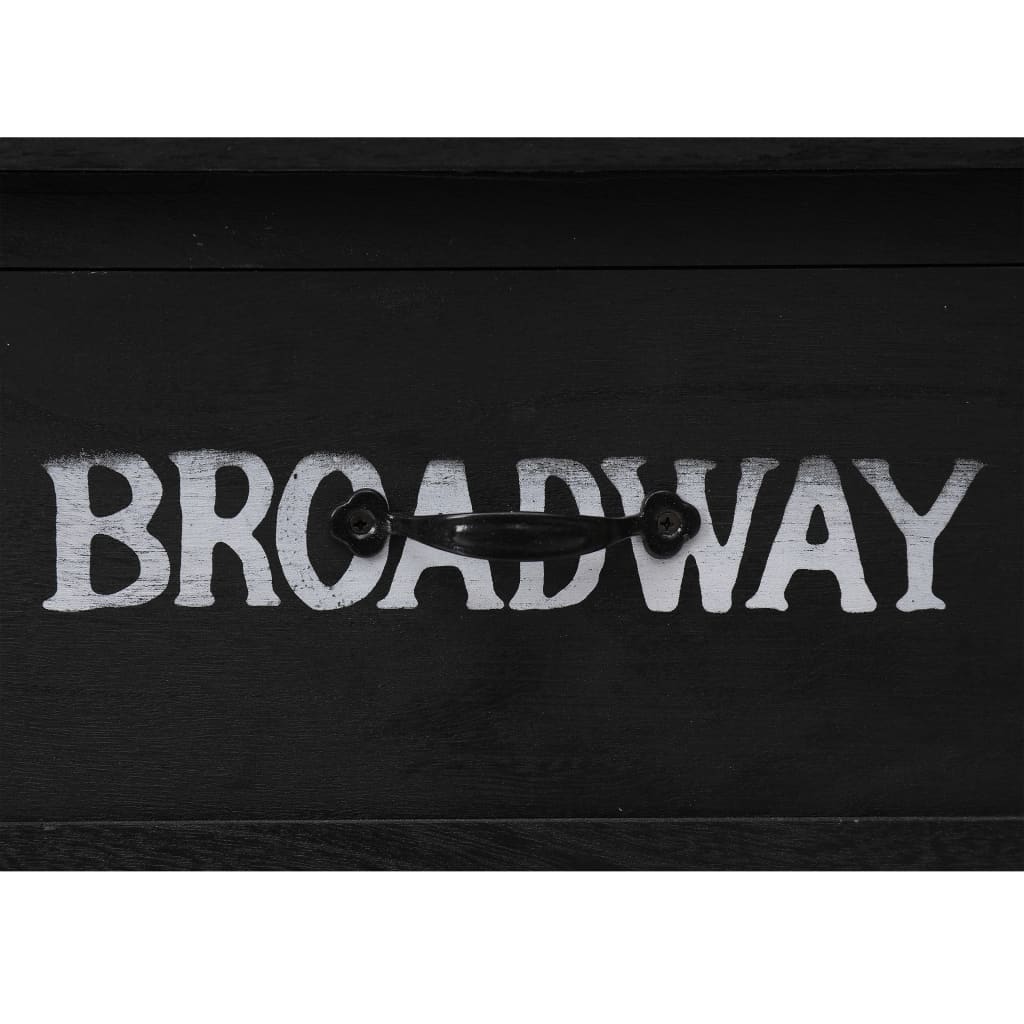 vidaXL Masă consolă, negru, 110 x 45 x 76 cm, lemn