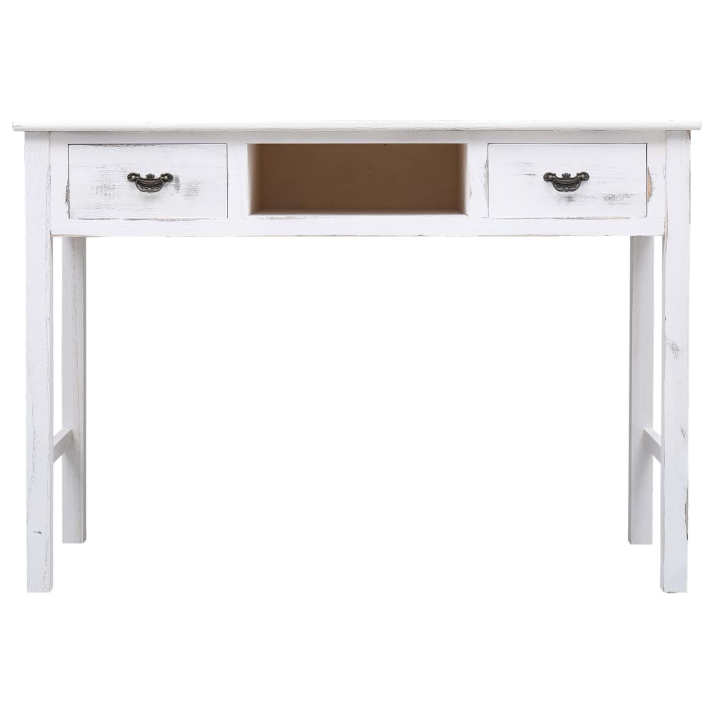 vidaXL Masă consolă, alb antichizat, 110 x 45 x 76 cm, lemn vidaXL Masă consolă, alb antichizat, 110 x 45 x 76 cm, lemn