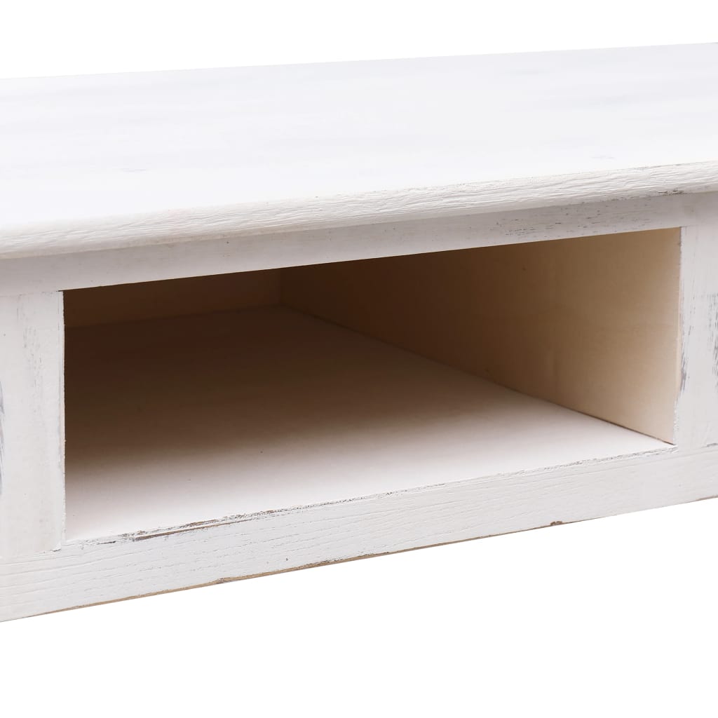 vidaXL Masă consolă, alb antichizat, 110 x 45 x 76 cm, lemn vidaXL Masă consolă, alb antichizat, 110 x 45 x 76 cm, lemn