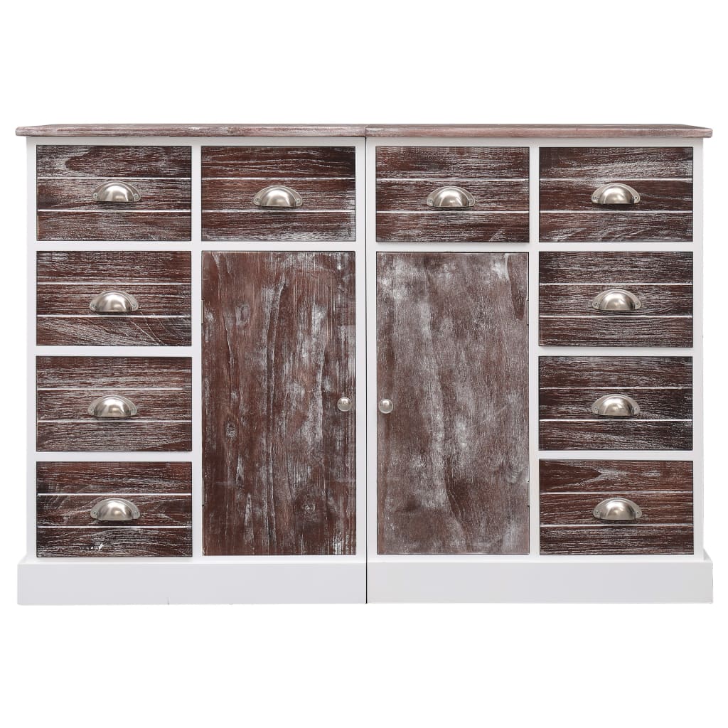 vidaXL Dulap cu 10 sertare, maro, 113 x 30 x 79 cm, lemn vidaXL Dulap cu 10 sertare, maro, 113 x 30 x 79 cm, lemn