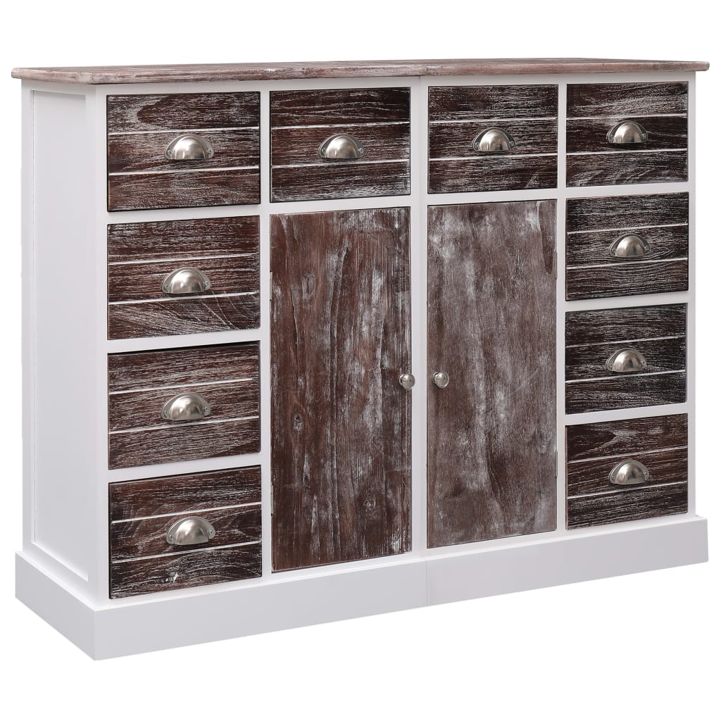 vidaXL Dulap cu 10 sertare, maro, 113 x 30 x 79 cm, lemn vidaXL Dulap cu 10 sertare, maro, 113 x 30 x 79 cm, lemn