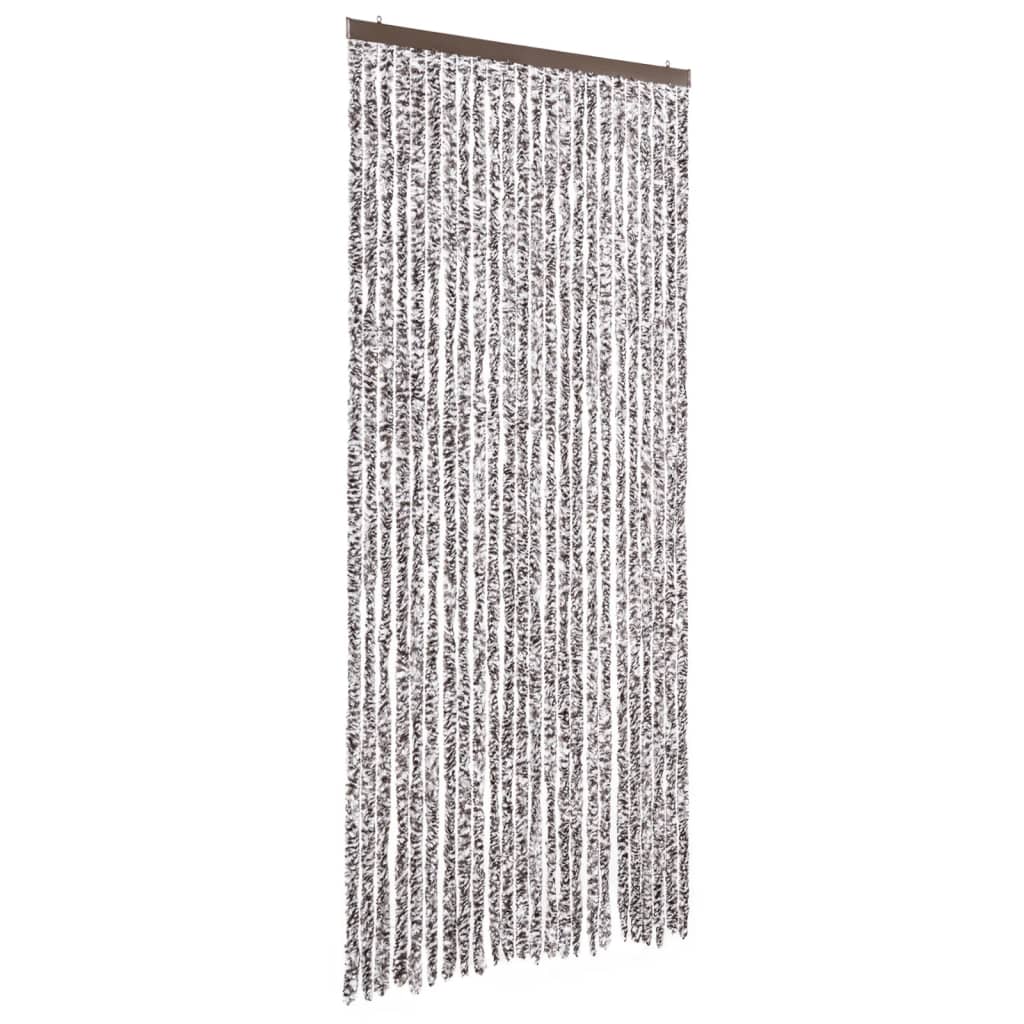 vidaXL Perdea pentru insecte, maro și bej, 100x220 cm, Chenille vidaXL Perdea pentru insecte, maro și bej, 100x220 cm, Chenille