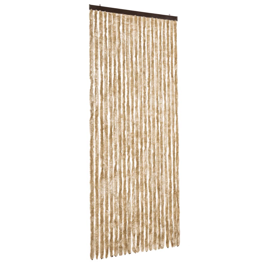 vidaXL Perdea pentru insecte, bej, 90x220 cm, Chenille vidaXL Perdea pentru insecte, bej, 90x220 cm, Chenille