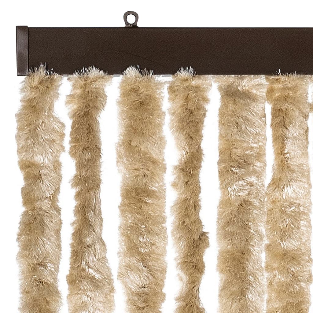 vidaXL Perdea pentru insecte, bej, 90x220 cm, Chenille vidaXL Perdea pentru insecte, bej, 90x220 cm, Chenille
