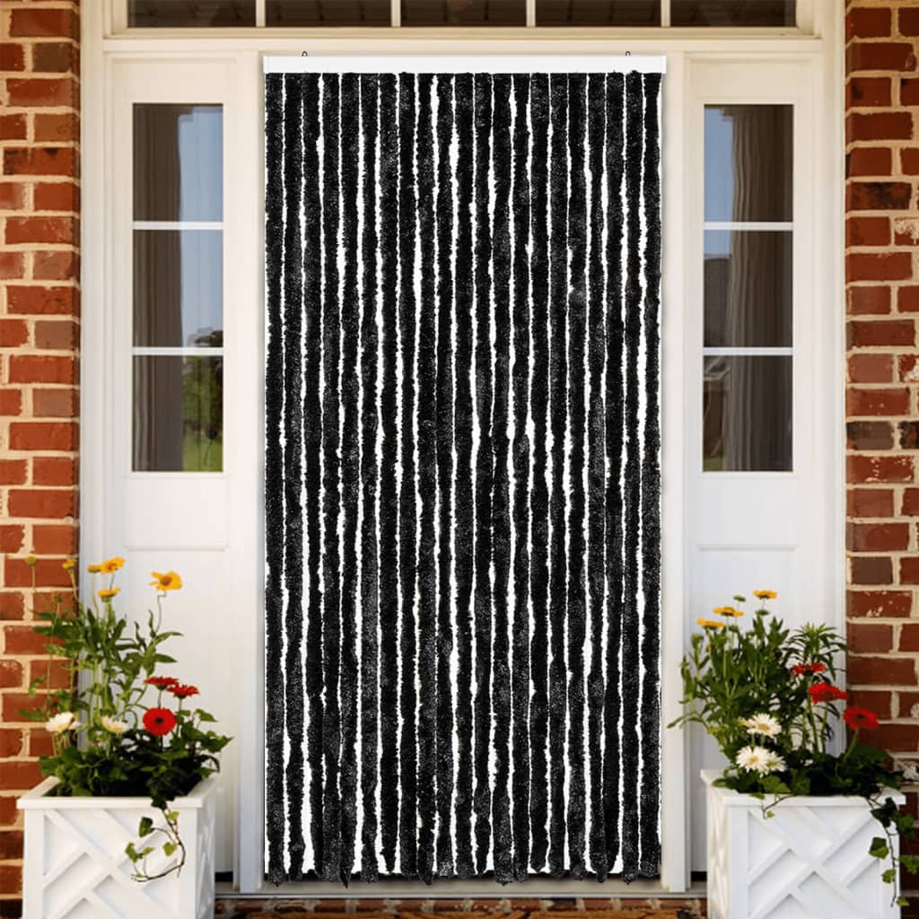 vidaXL Perdea pentru insecte, antracit, 90x220 cm, Chenille vidaXL Perdea pentru insecte, antracit, 90x220 cm, Chenille