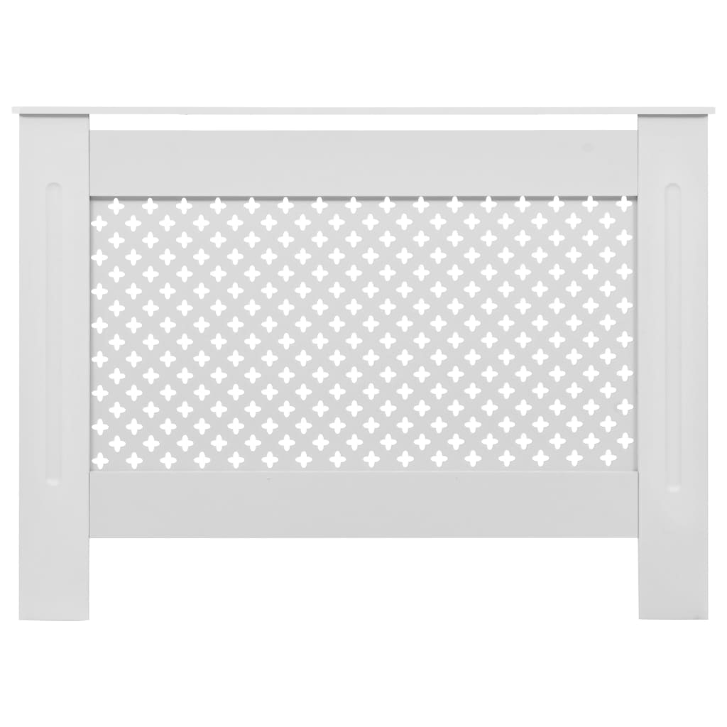 vidaXL Mască pentru calorifer, MDF, 112x19x81,5 cm, alb