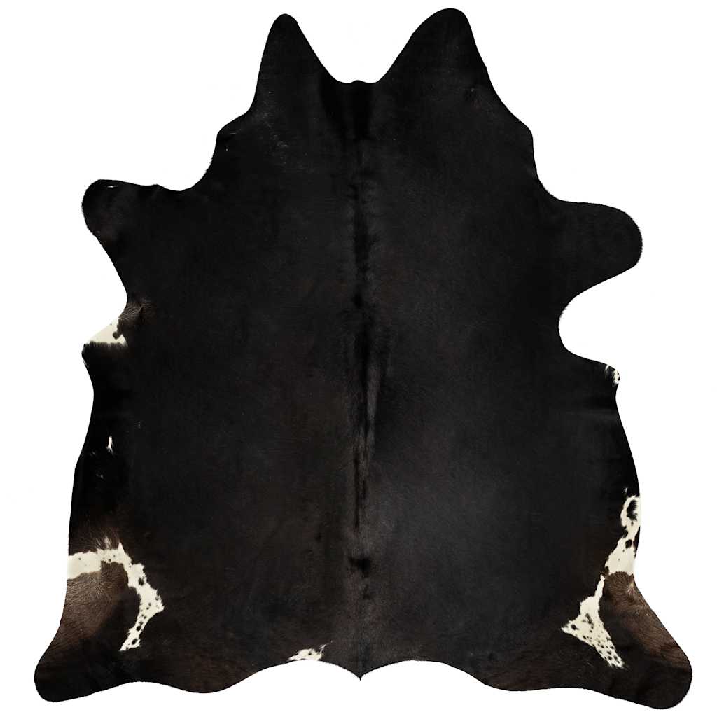 vidaXL Covor din piele de vacă naturală, negru, 150 x 170 cm vidaXL Covor din piele de vacă naturală, negru, 150 x 170 cm