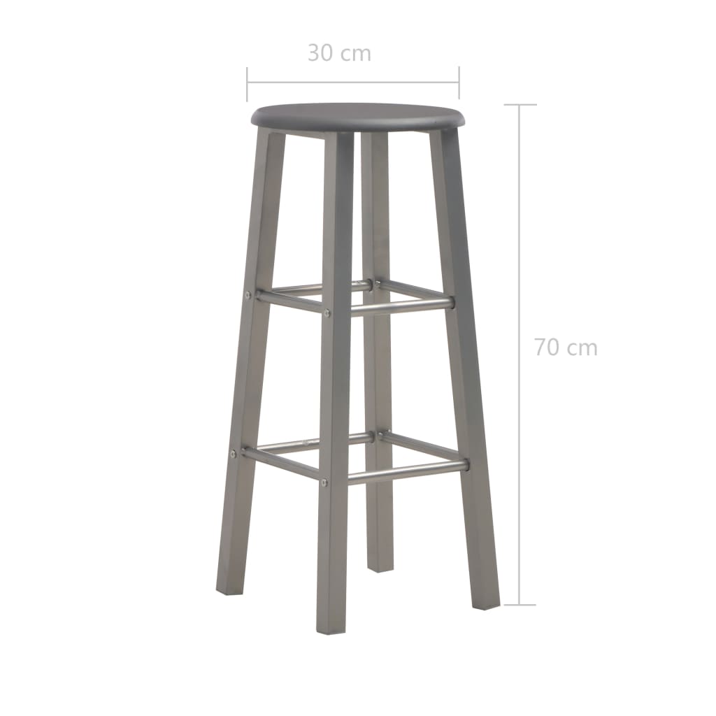 vidaXL Scaune de bar, 2 buc., antracit, MDF vidaXL Scaune de bar, 2 buc., antracit, MDF