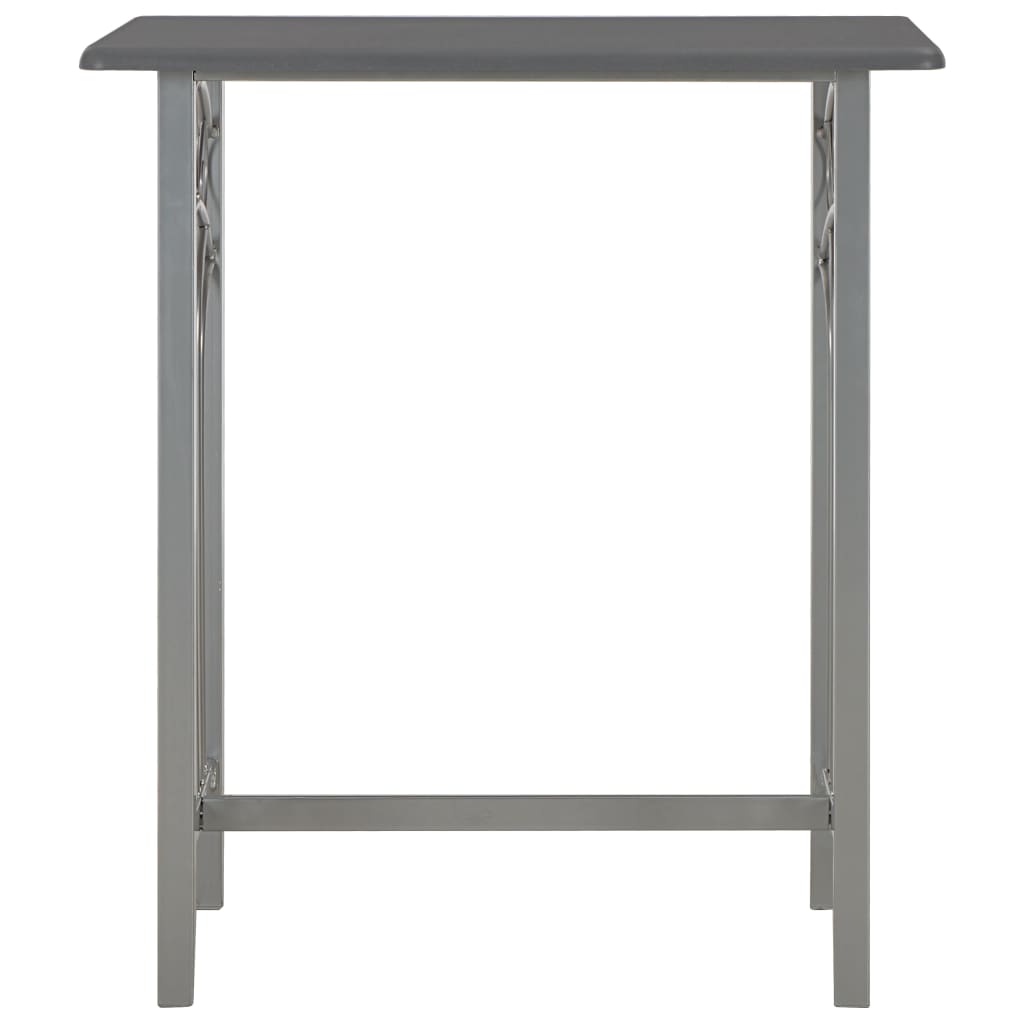 vidaXL Set mobilier de bar, 3 piese, antracit, lemn și oțel